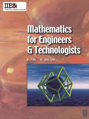 cover image of Mathematics for Engineers and Technologists